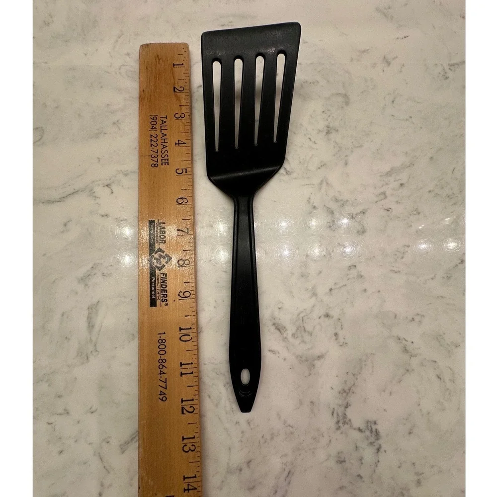 Lopol by Hutzler Black Nylon Slotted Spatula Turner No 717 Vintage Kitchen Tool